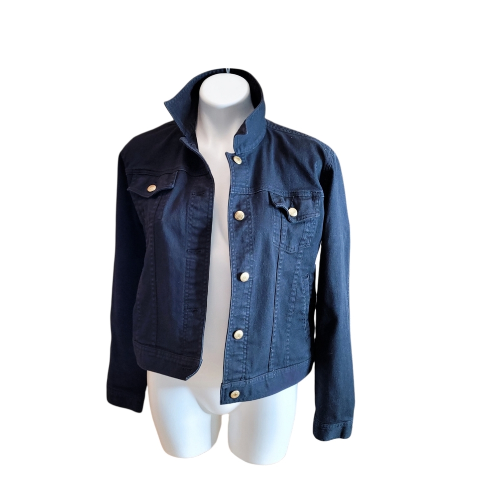 Levi Black Denim Jacket Size Large